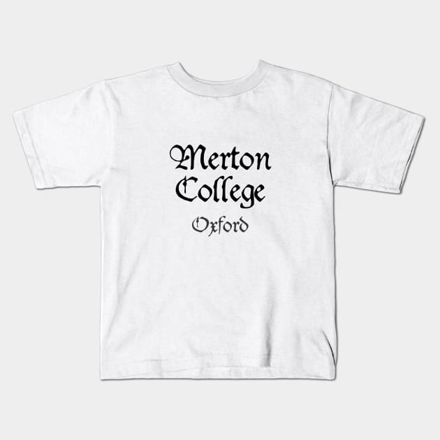 Oxford Merton College Medieval University Kids T-Shirt by RetroGeek